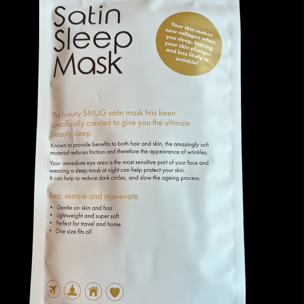 Satin Sleep Mask by SMUG Pink - Picture 2 of 3